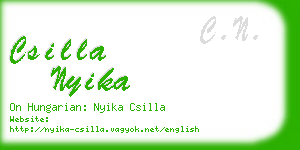 csilla nyika business card